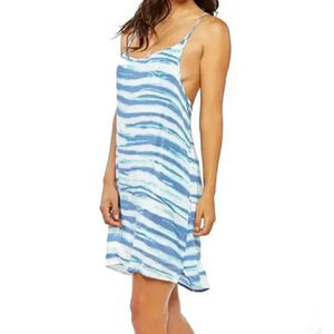 NWT Beto Simone Tank Tunic Dress Tie Dye Tiger Swim Coverup Beach Women's Size S